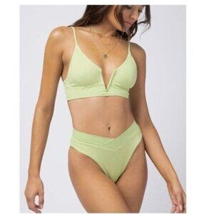 NWOT L*Space Pointelle Rib Siren Bikini Top - S